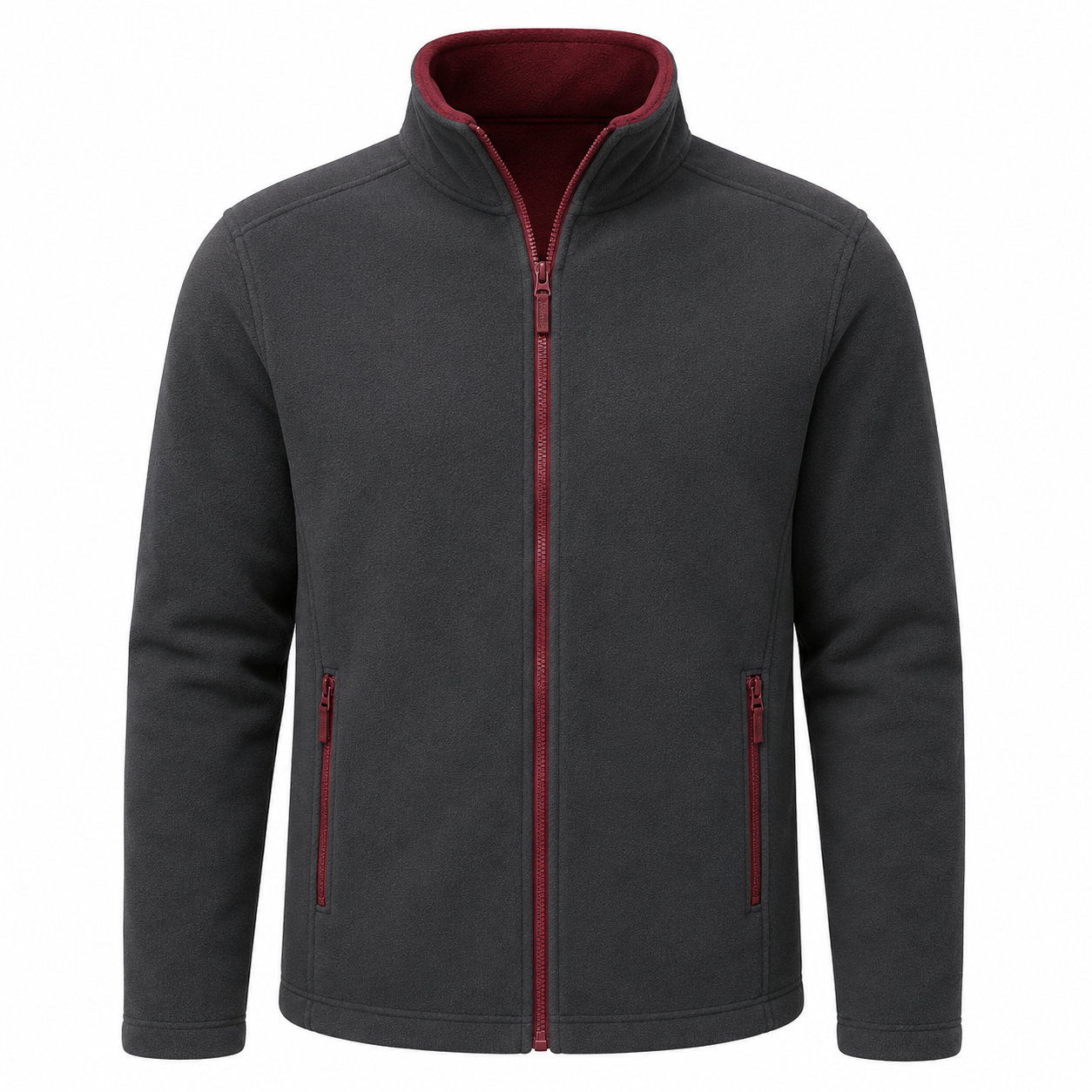 mont (1) Antrasit Kırmızı Detaylı Softshell Mont - Görsel 1